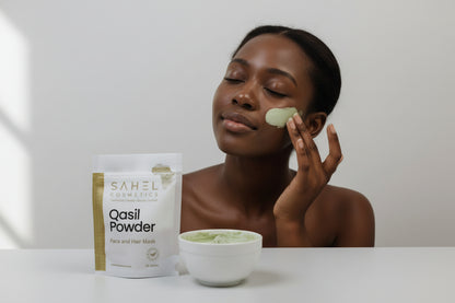 Qasil Powder Mask. Skin Brightening Mask and Hair Treatment