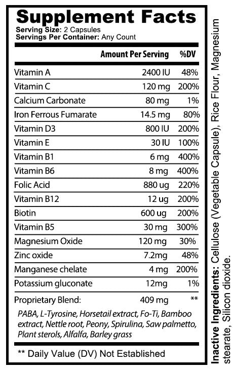 Hair Vitamins & Spirulina Supplements